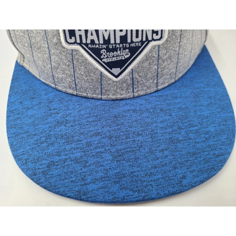 Brooklyn Cyclones 2019 New York Penn League Champions Pinstripe Snapback Hat Cap